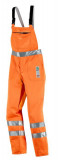  - Výstražnou protipořezové kalhoty s náprsenkou oranžová / 98
