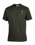  - Hubertus pánské tričko s výšivkou Enten/olivová / XL