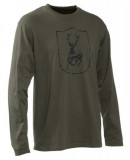  - Tričko s dlouhým rukávem Deerhunter Logo kôrovo zelená / XL