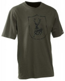  - Tričko s krátkým rukávem Deerhunter Logo kôrovo zelená / S