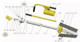  - Náhradní díly pro hydraulický klín, Nordforest cylindrová Nordforest matice M45 x 1,5 Nordforest Linsenkopfschraube M4x10 ( Pos. 38 )